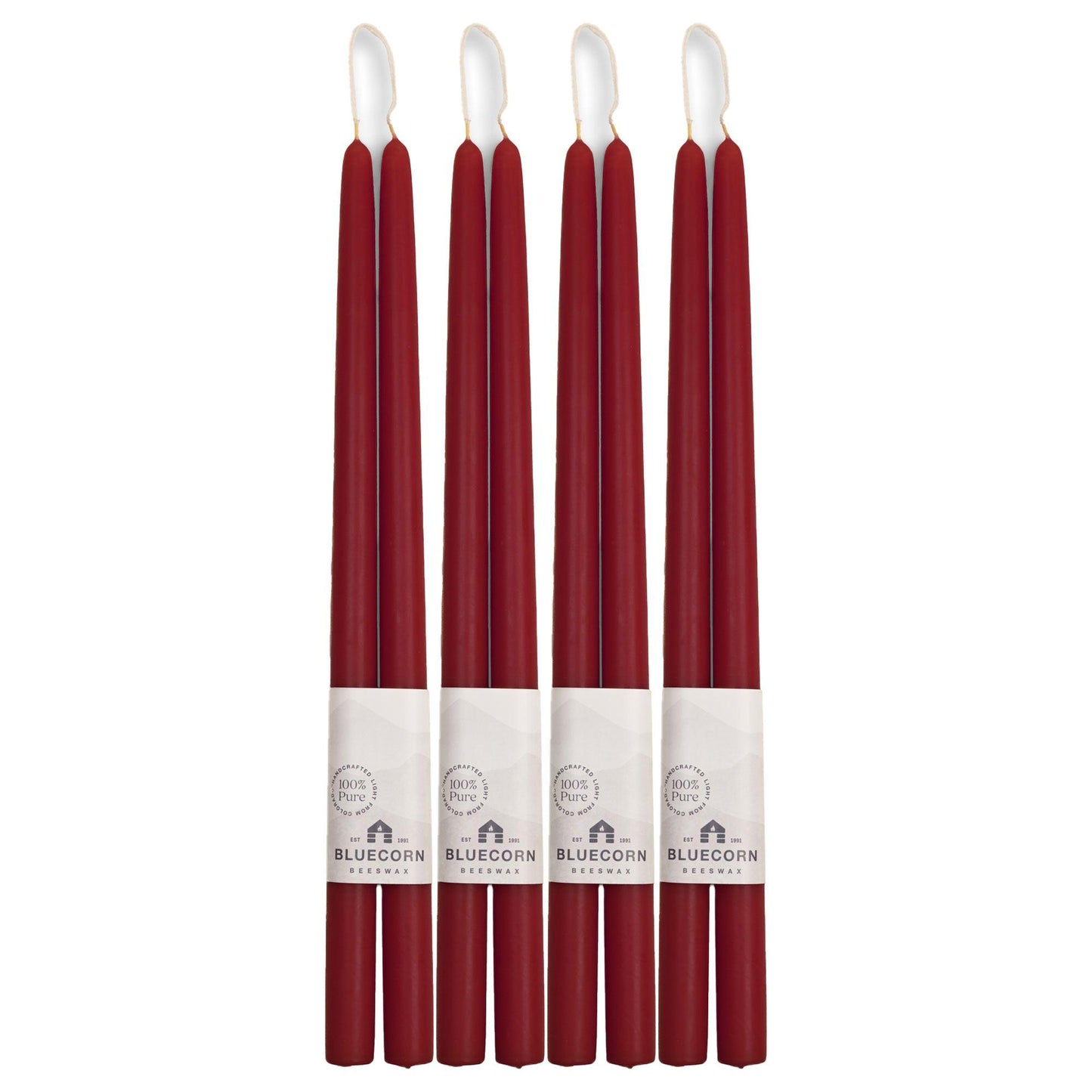 Hand-Dipped Beeswax Taper Candles - Bulk 4-Pair Bundle | Amazing Pinatas