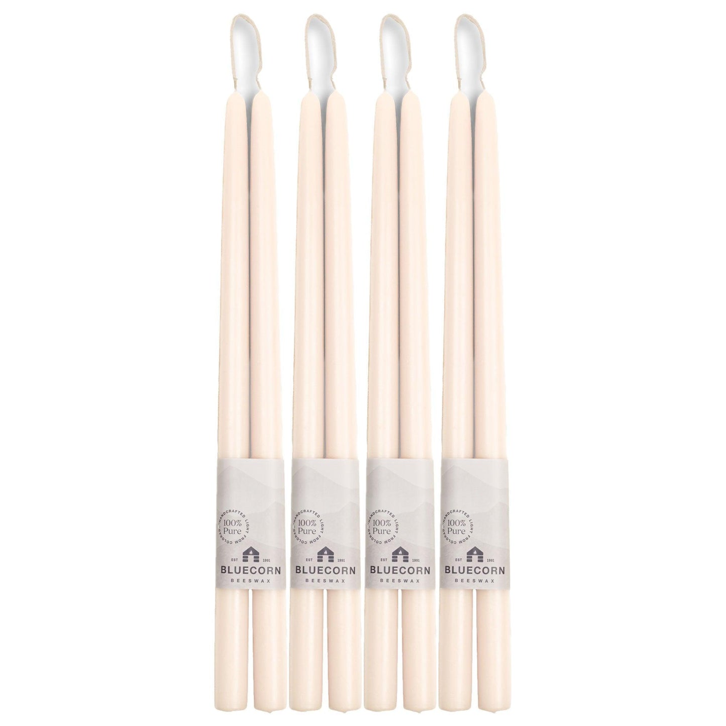 Hand-Dipped Beeswax Taper Candles - Bulk 4-Pair Bundle | Amazing Pinatas