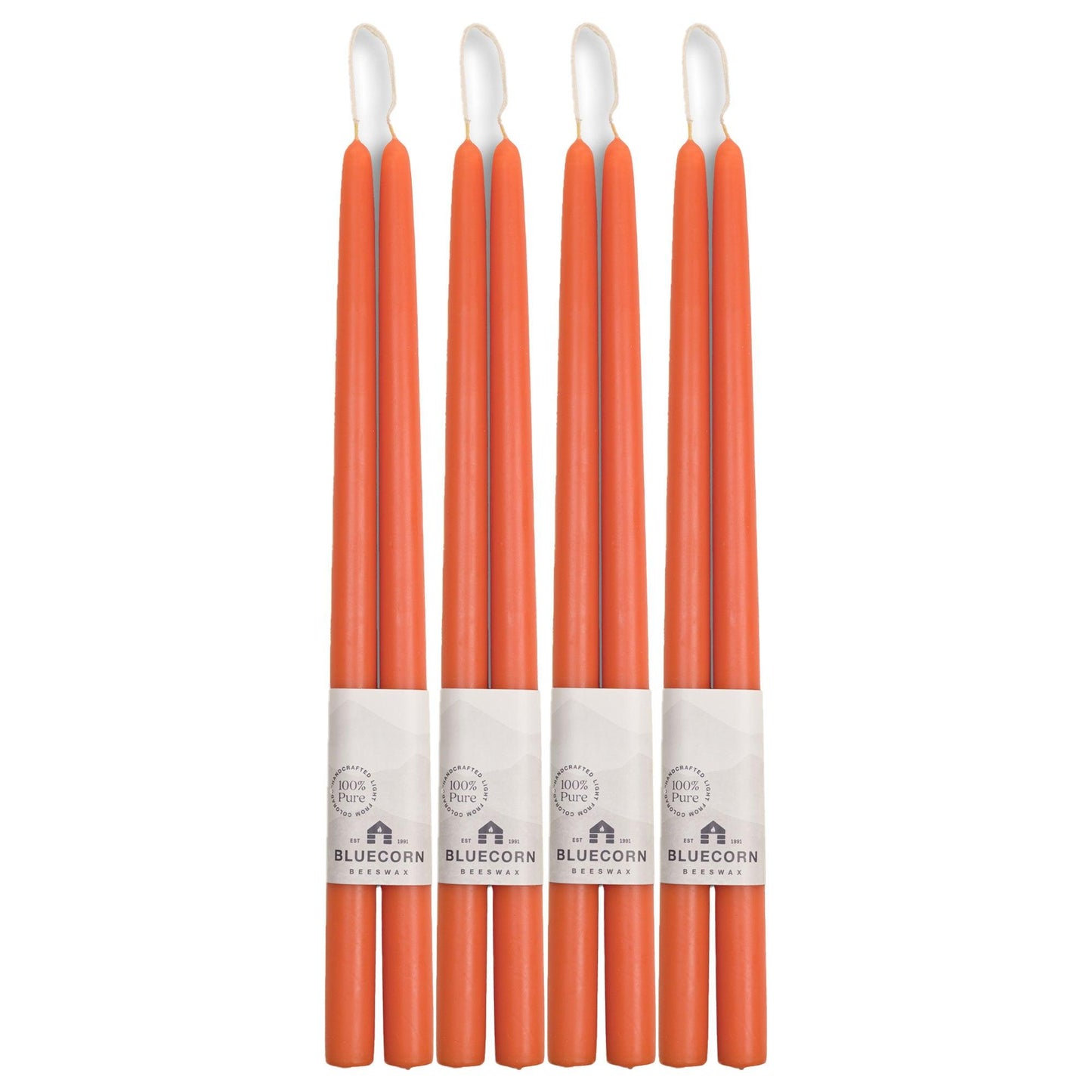 Hand-Dipped Beeswax Taper Candles - Bulk 4-Pair Bundle | Amazing Pinatas