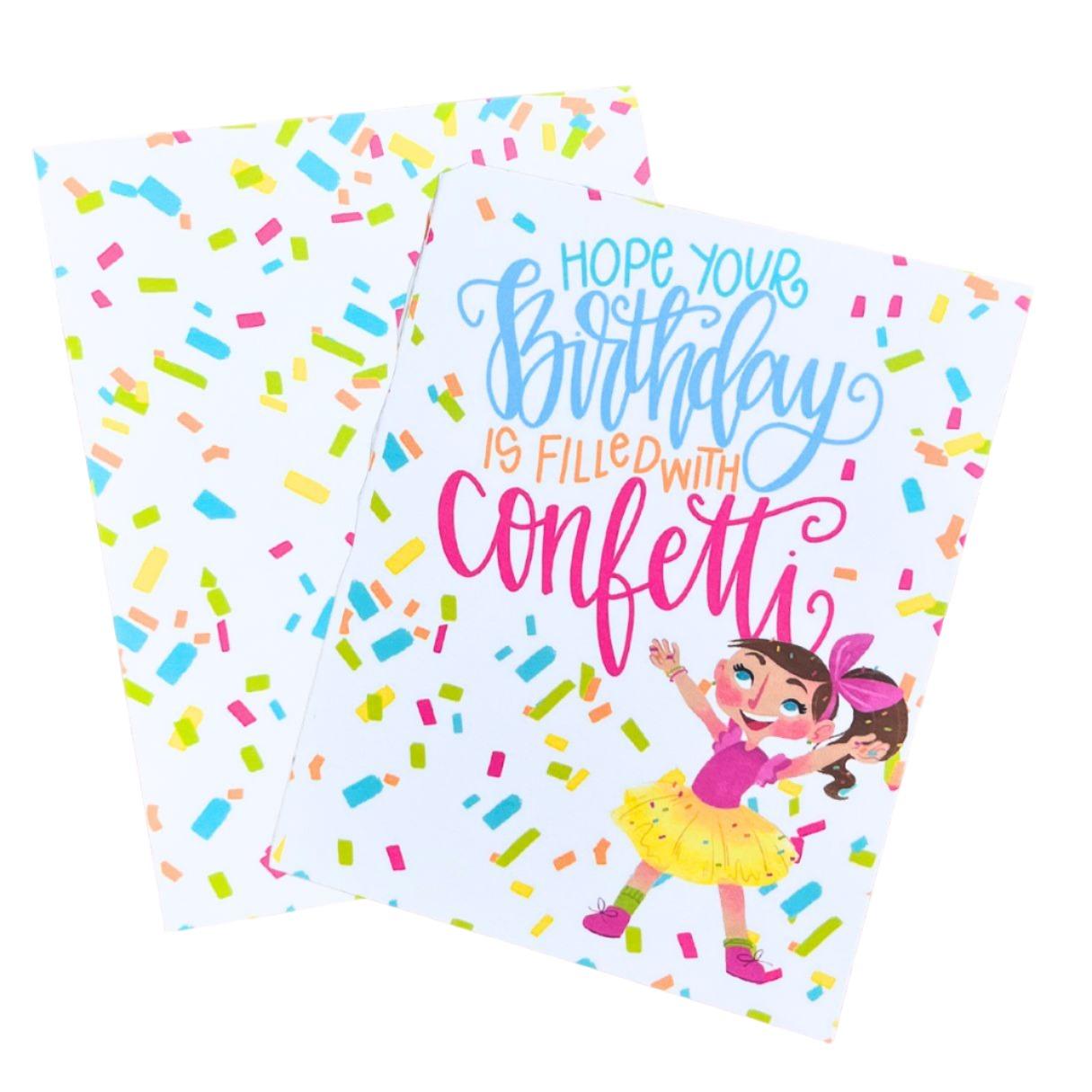 Handmade Note Card | Betty Confetti Birthday | Amazing Pinatas