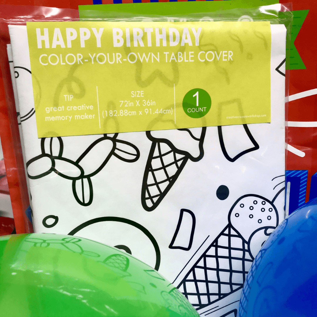 Happy Birthday Coloring Activity Table Cover | Amazing Pinatas