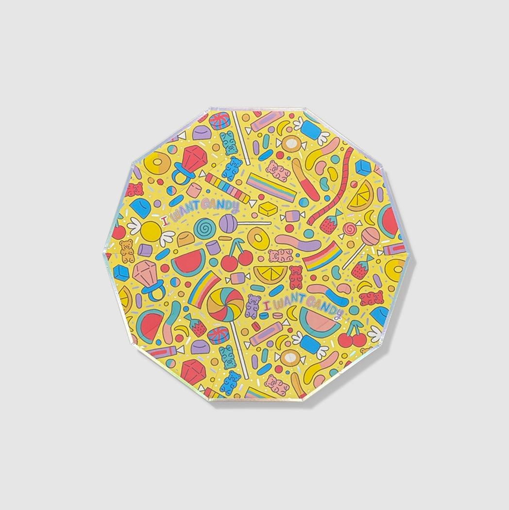 I Want Candy Large Plates (10 per pack) | Amazing Pinatas