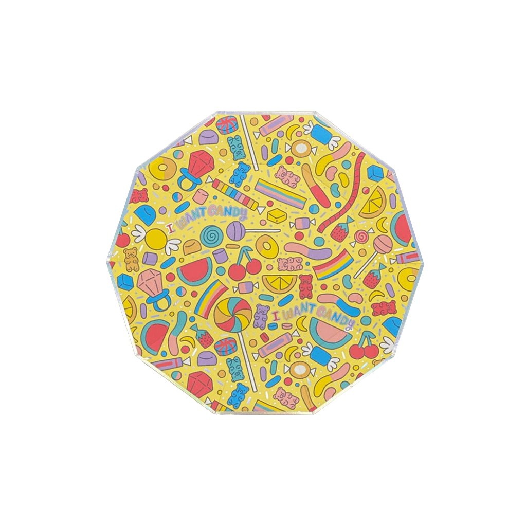 I Want Candy Large Plates (10 per pack) | Amazing Pinatas