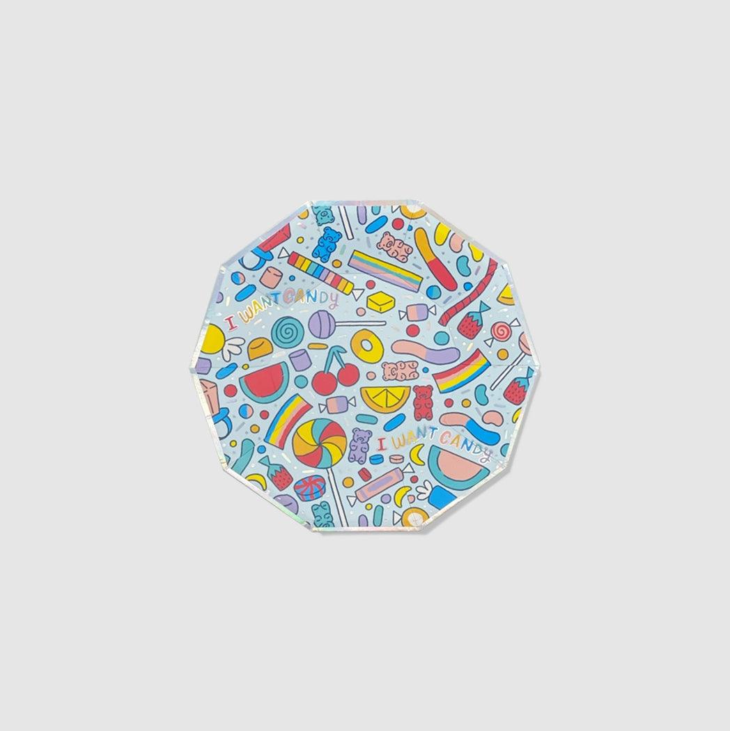 I Want Candy Small Plates (10 per pack) | Amazing Pinatas