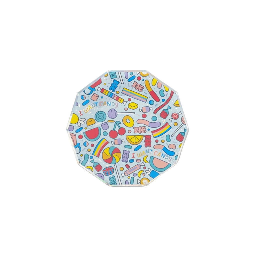 I Want Candy Small Plates (10 per pack) | Amazing Pinatas