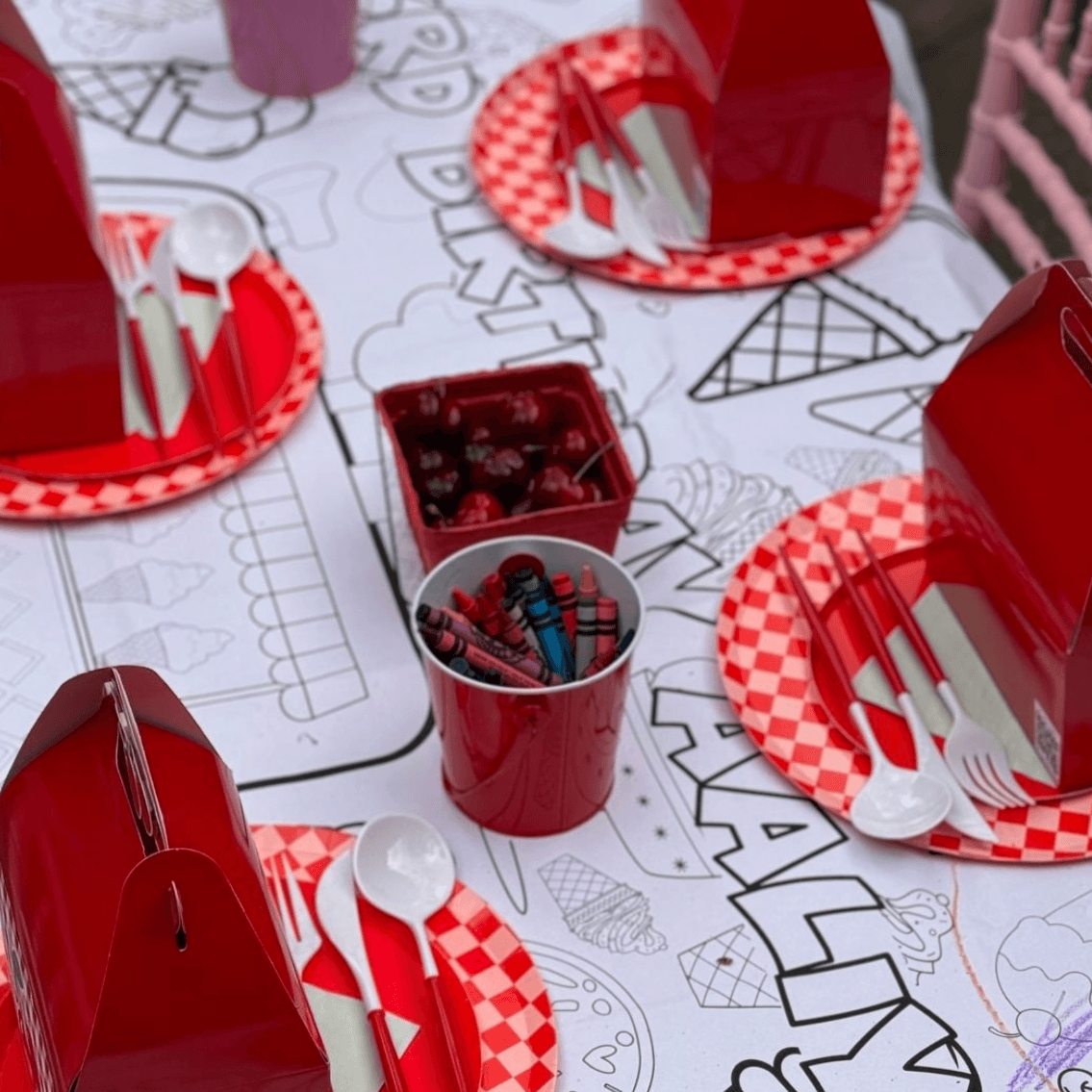 Ice Cream Coloring Activity Table Cover | Amazing Pinatas