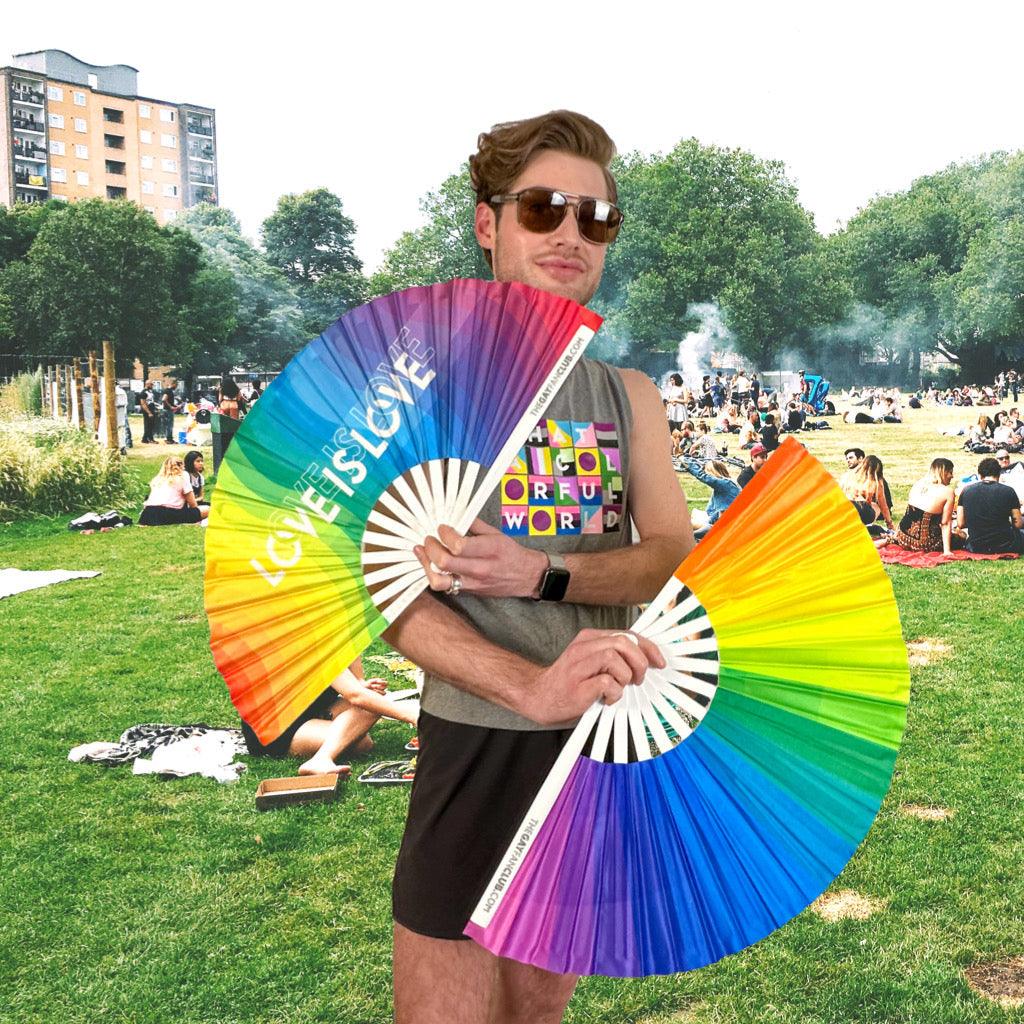 Love Is Love Rainbow Fan (UV) | Amazing Pinatas