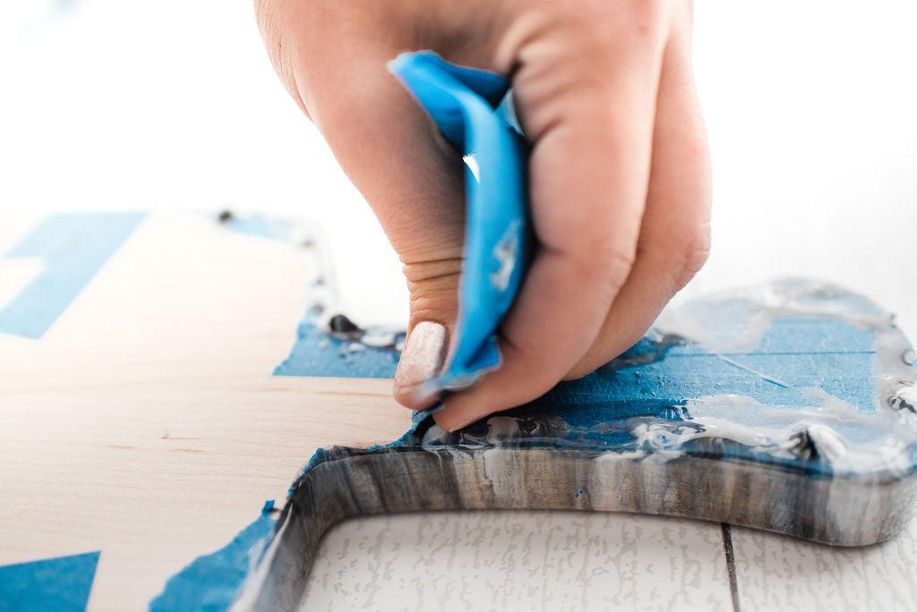 Marbled Resin Wood Board | Amazing Pinatas