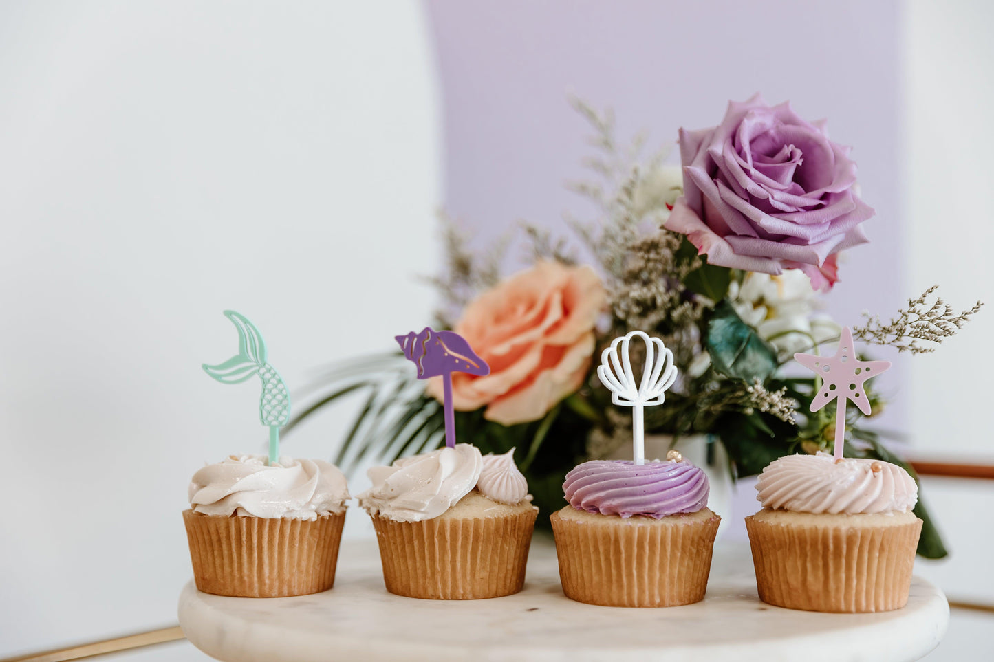 Mermaid Acrylic Cupcake Toppers, Pack of 12 | Amazing Pinatas