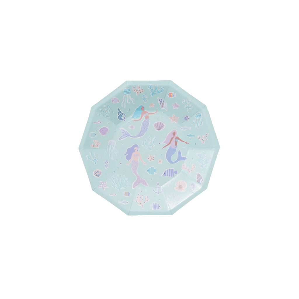 Mermaid Small Plates (10 per pack) | Amazing Pinatas