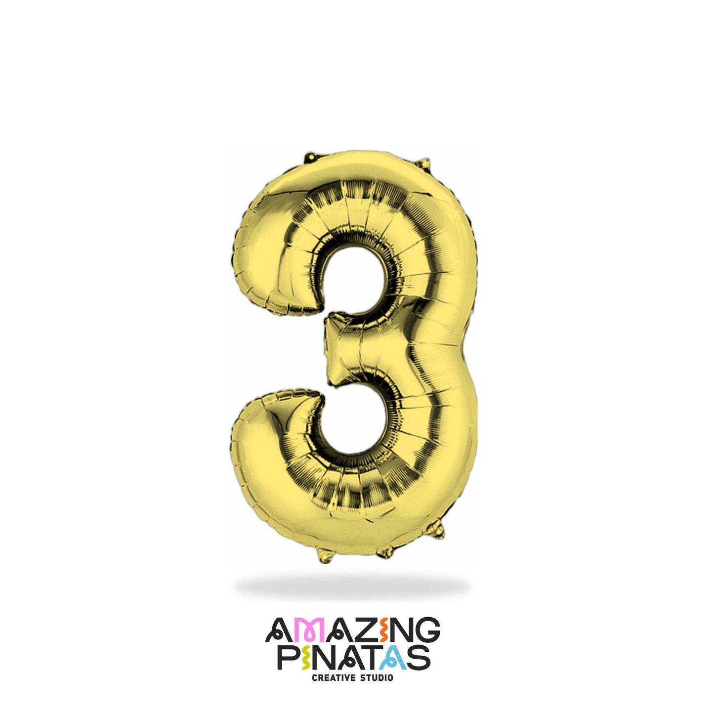 Metallic Gold Number Mylar Foil Balloons 34 Inch | Amazing Pinatas