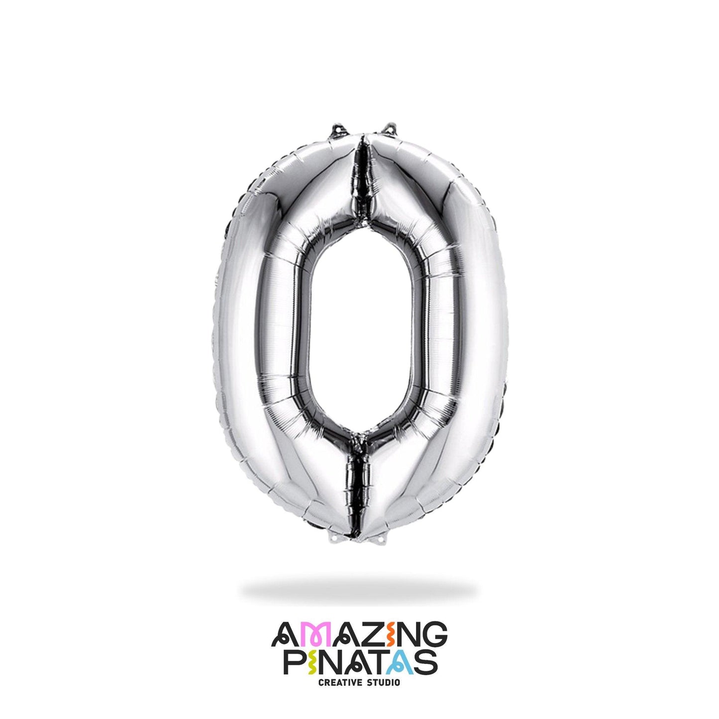 Metallic Silver Number Mylar Foil Balloons 34 Inch | Amazing Pinatas