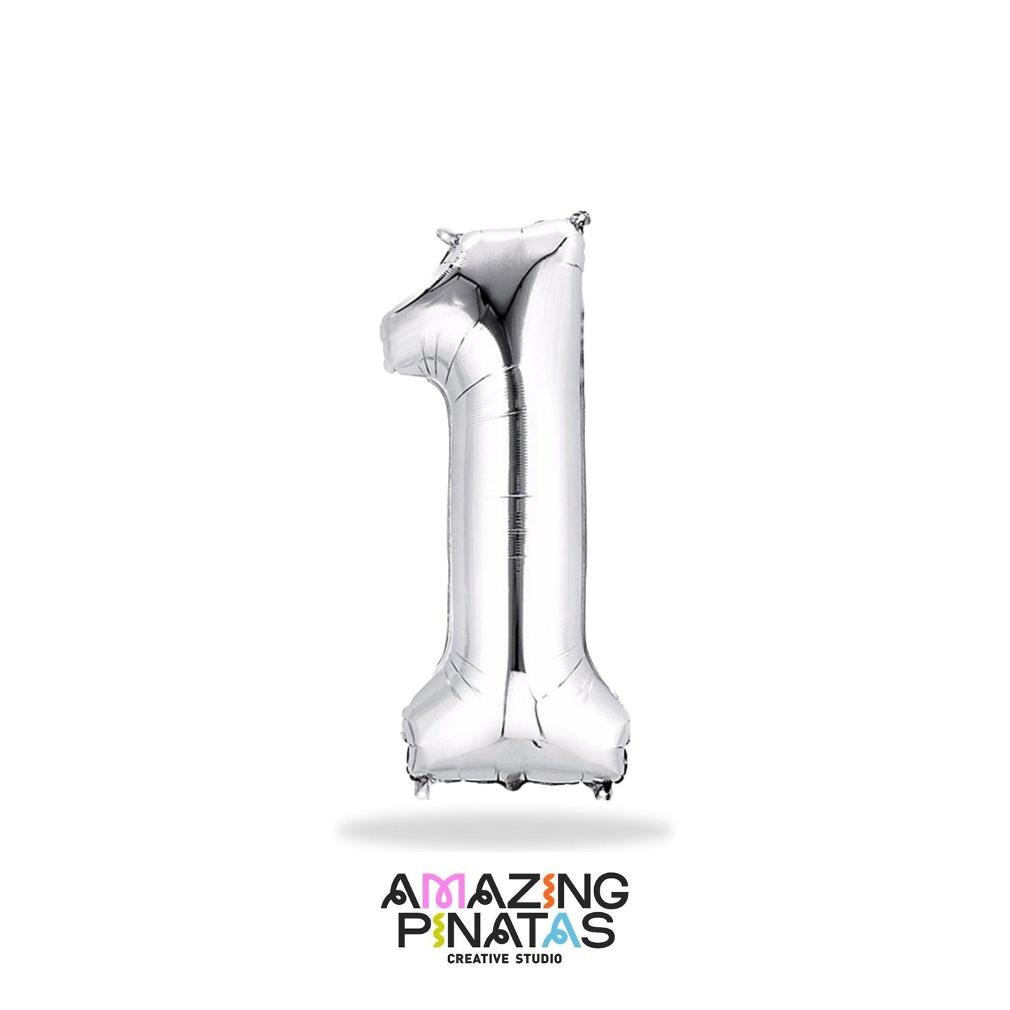 Metallic Silver Number Mylar Foil Balloons 34 Inch | Amazing Pinatas