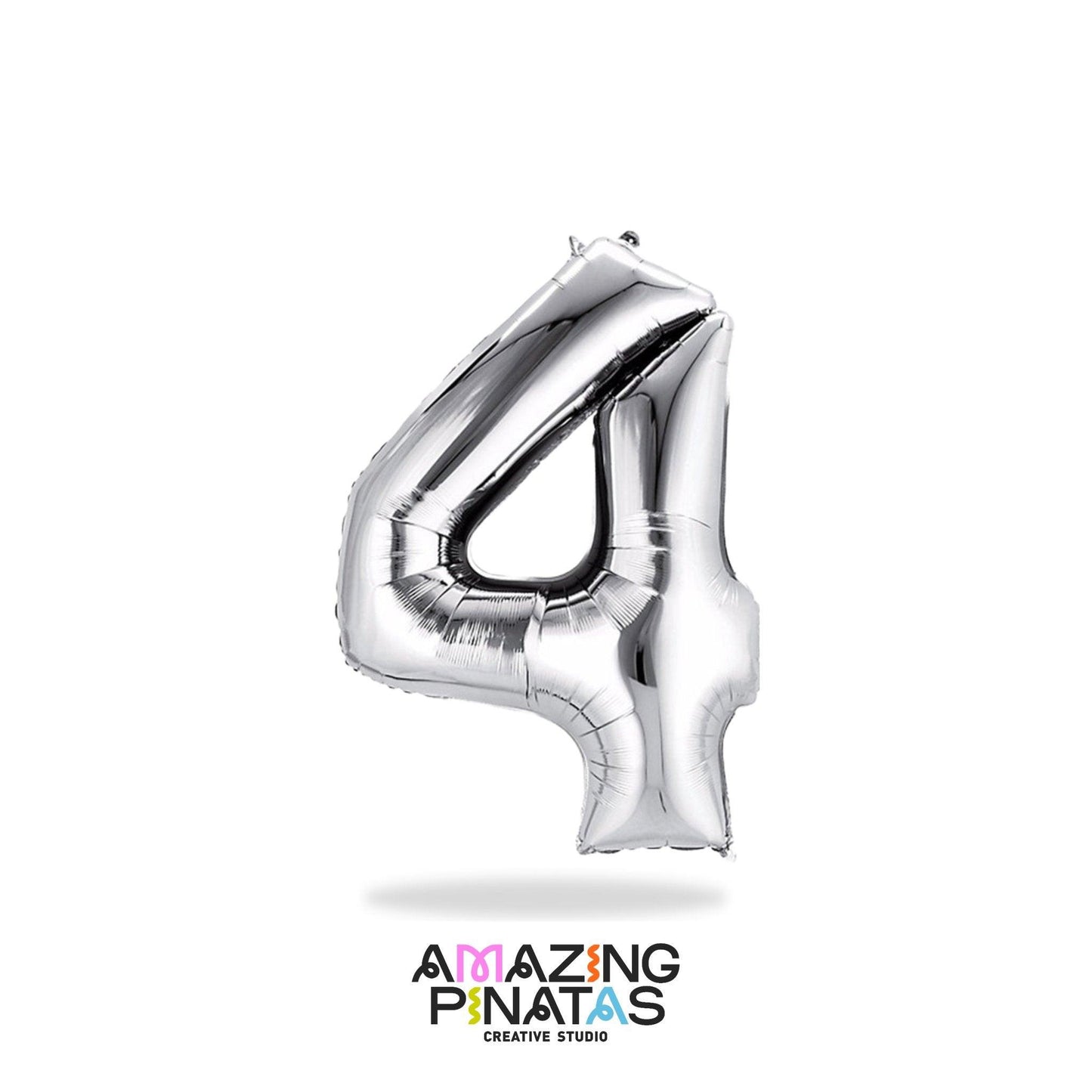 Metallic Silver Number Mylar Foil Balloons 34 Inch | Amazing Pinatas