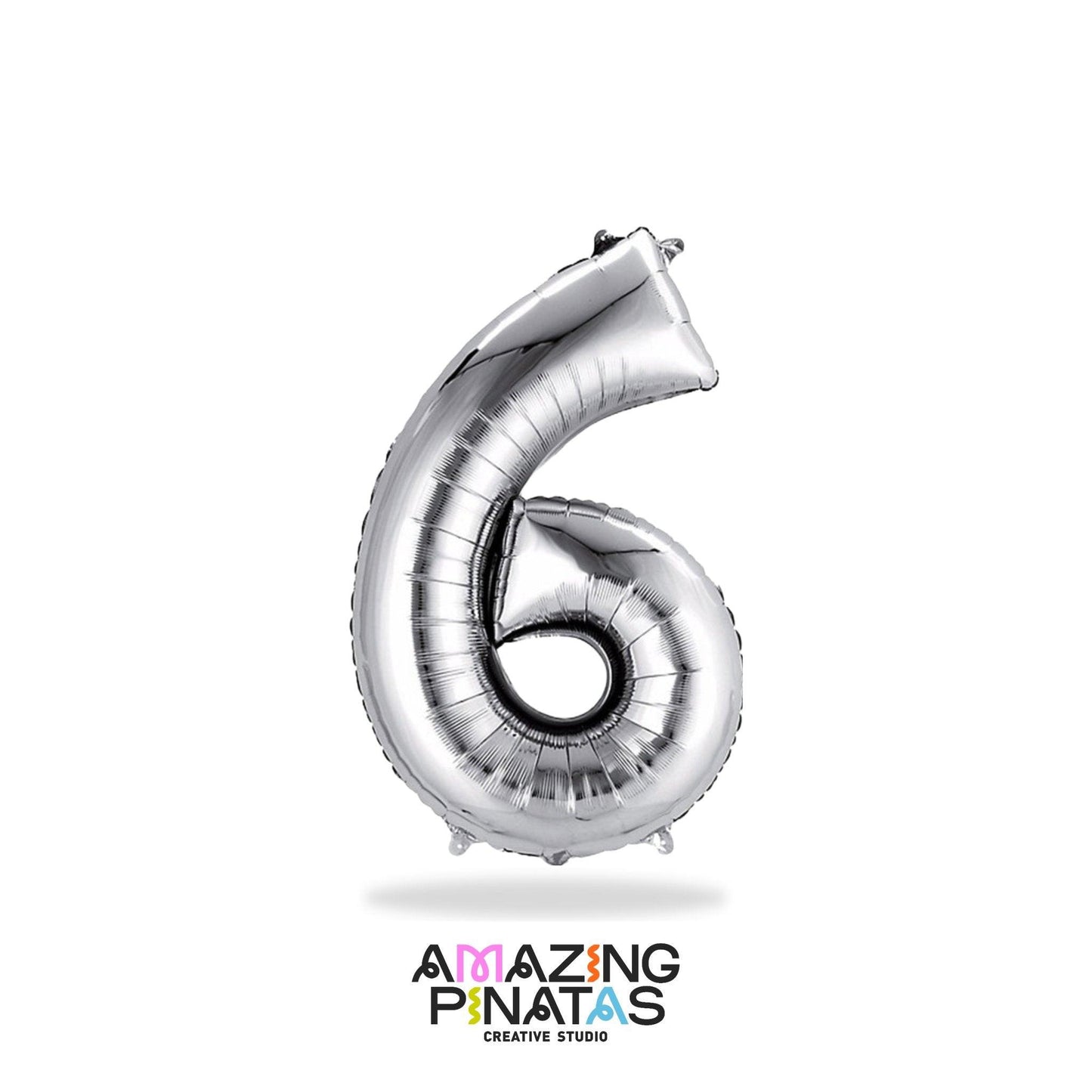 Metallic Silver Number Mylar Foil Balloons 34 Inch | Amazing Pinatas