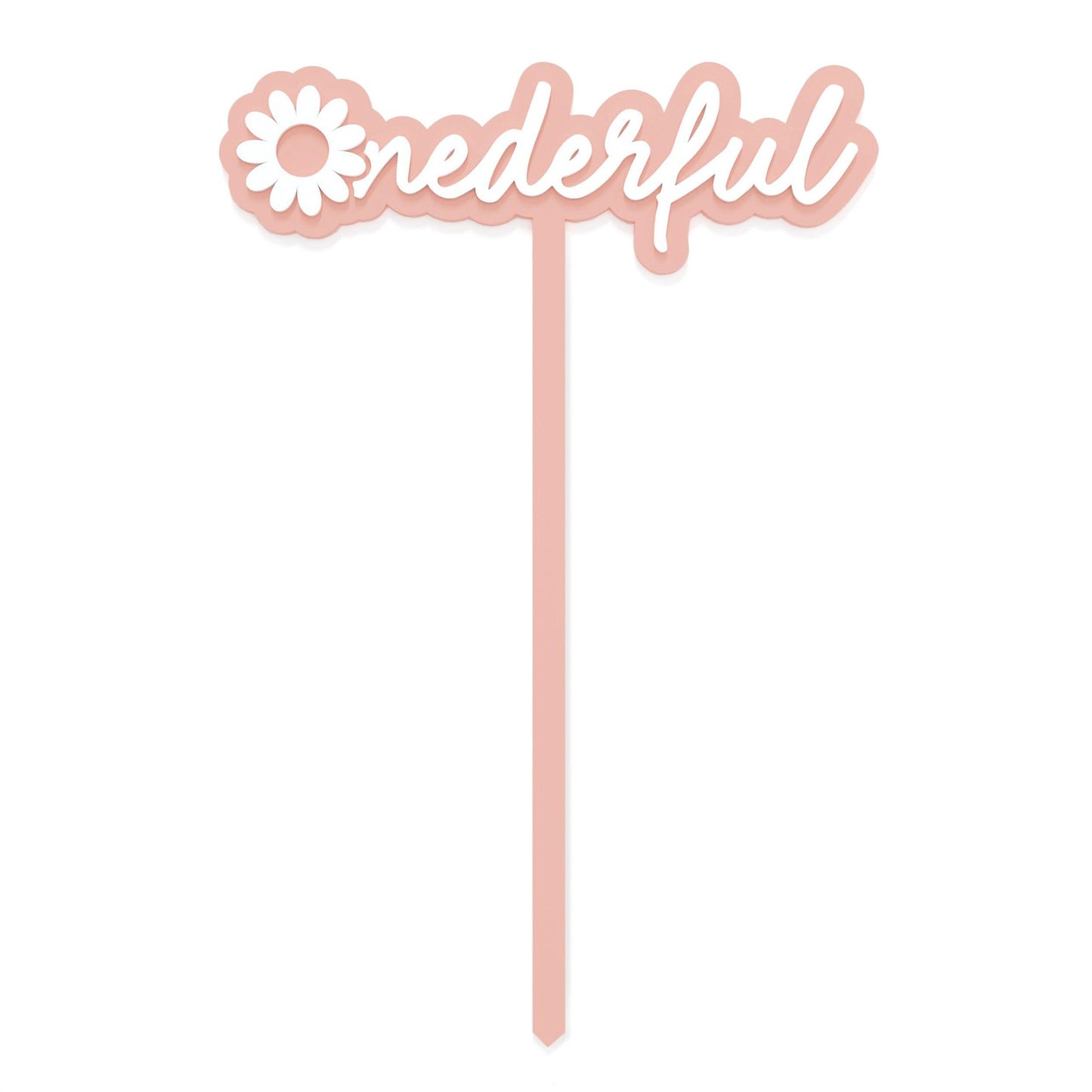 Onederful Acrylic Daisy Cake Topper | Amazing Pinatas
