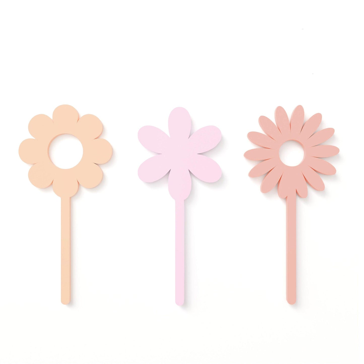 Pastel Daisy Acrylic Cupcake Toppers, Pack of 12 | Amazing Pinatas