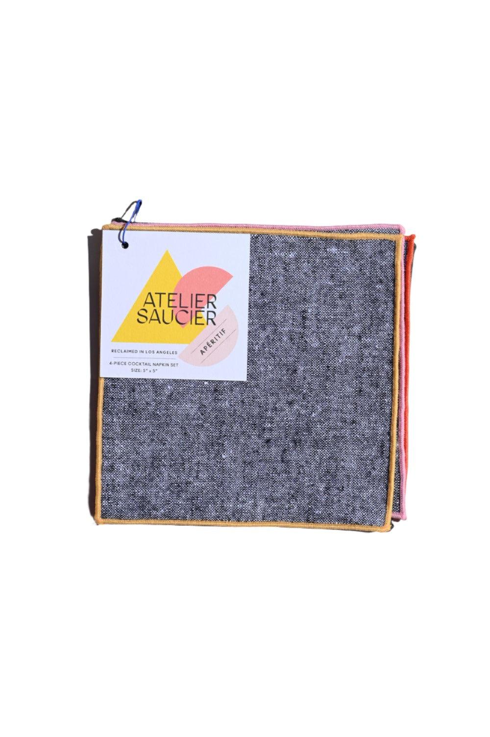 Rainbow Chambray Cocktail Napkins | Set of 4 | Amazing Pinatas