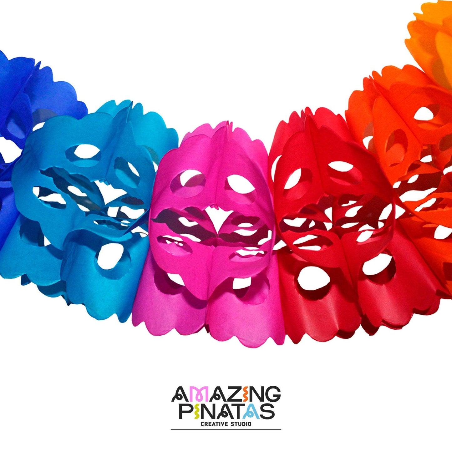 Ruffled Accordion Garland Decor Round Style | Amazing Pinatas