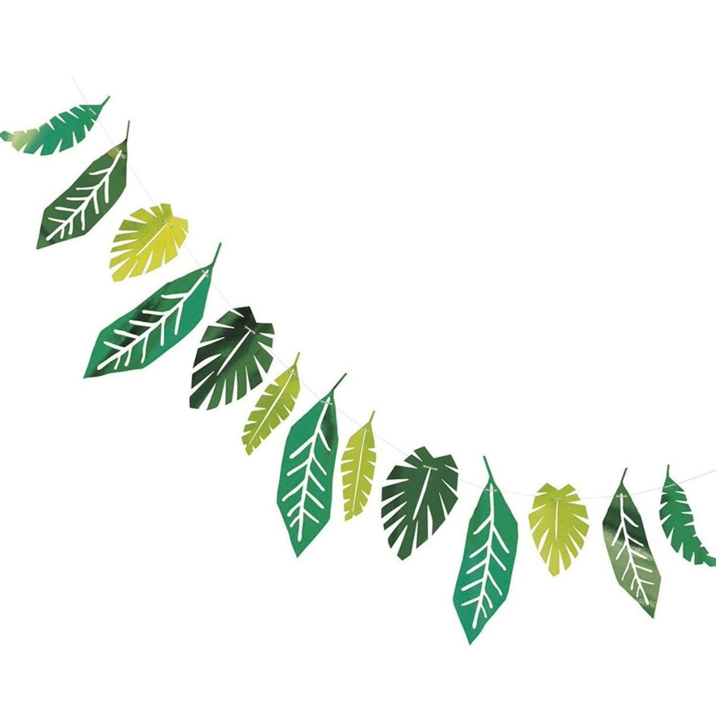 Safari Animal Birthday Party Foil Leaves Garland 7ft | Amazing Pinatas