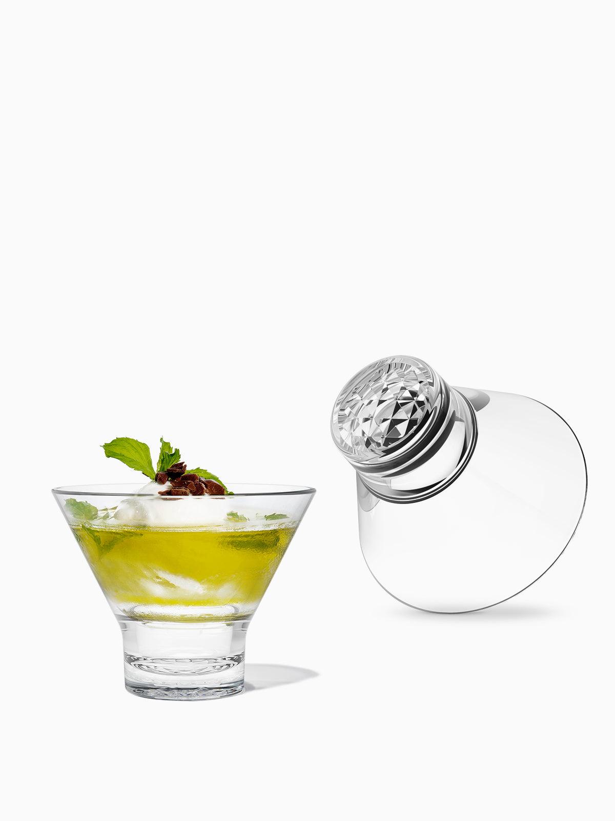 Stemless Martini Tritan™ Copolyester Glass RESERVE Set 8oz | Amazing Pinatas