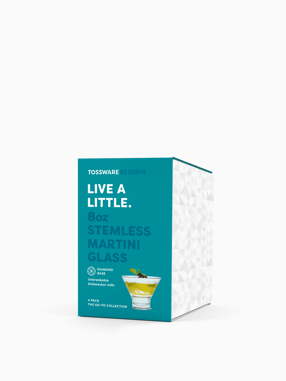 Stemless Martini Tritan™ Copolyester Glass RESERVE Set 8oz | Amazing Pinatas