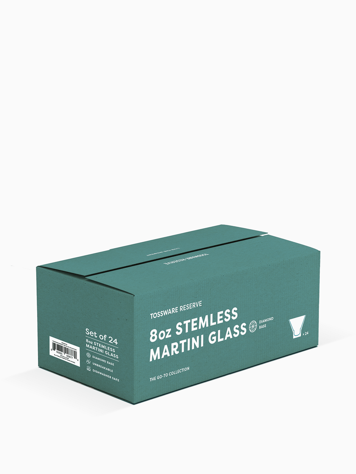 Stemless Martini Tritan™ Copolyester Glass RESERVE Set 8oz | Amazing Pinatas