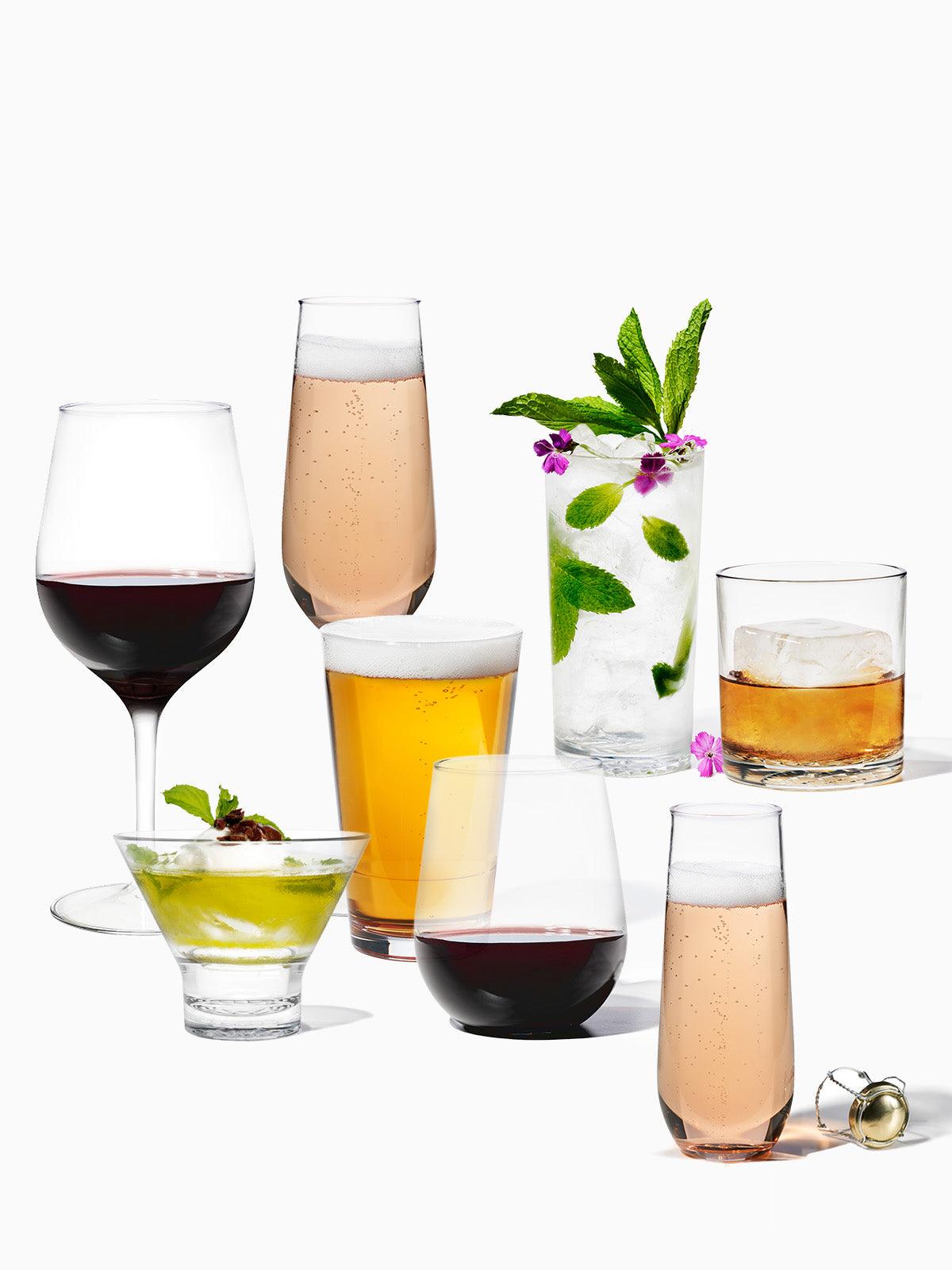 Stemless Martini Tritan™ Copolyester Glass RESERVE Set 8oz | Amazing Pinatas