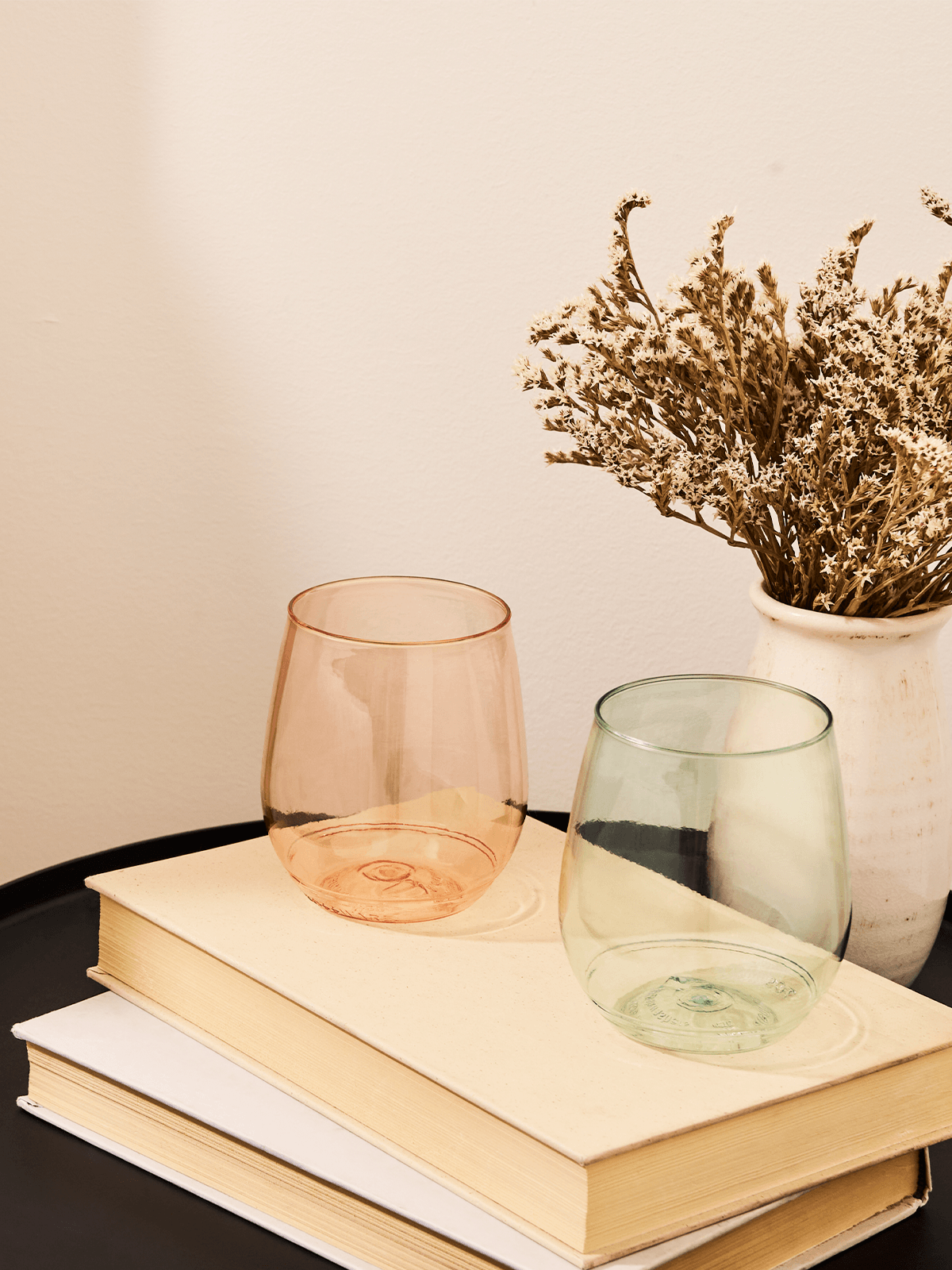 Stemless Wine Glasses Set 14oz | Color Set | Amazing Pinatas
