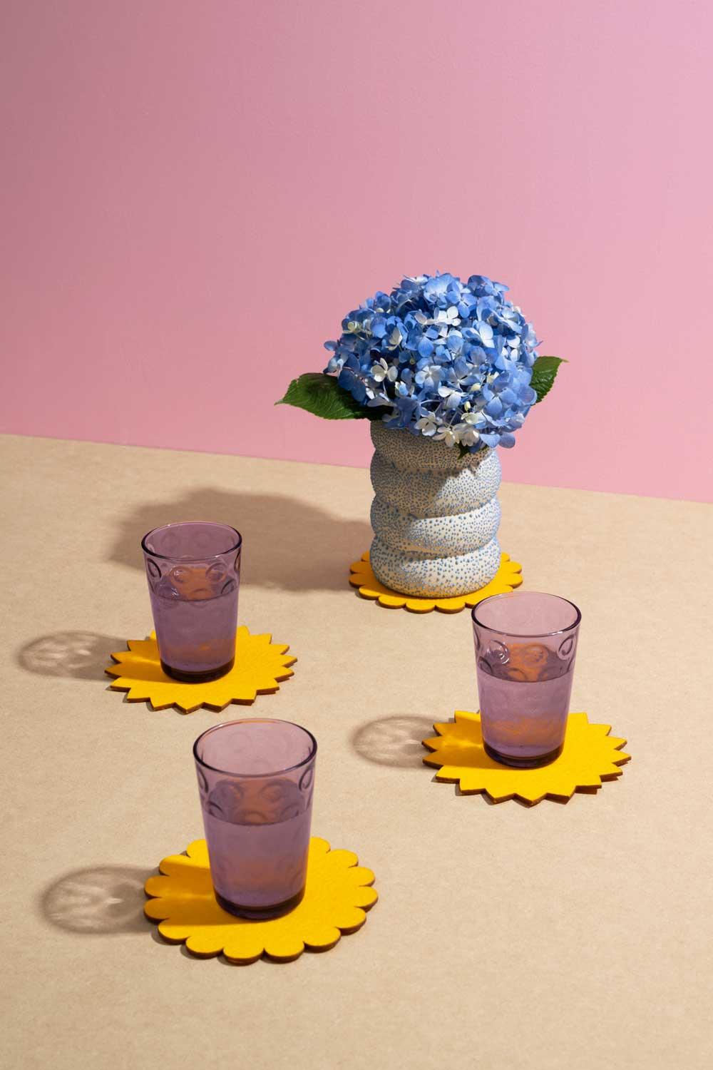 Sunburst Felt Cocktail Napkins | Set of 4 | Amazing Pinatas