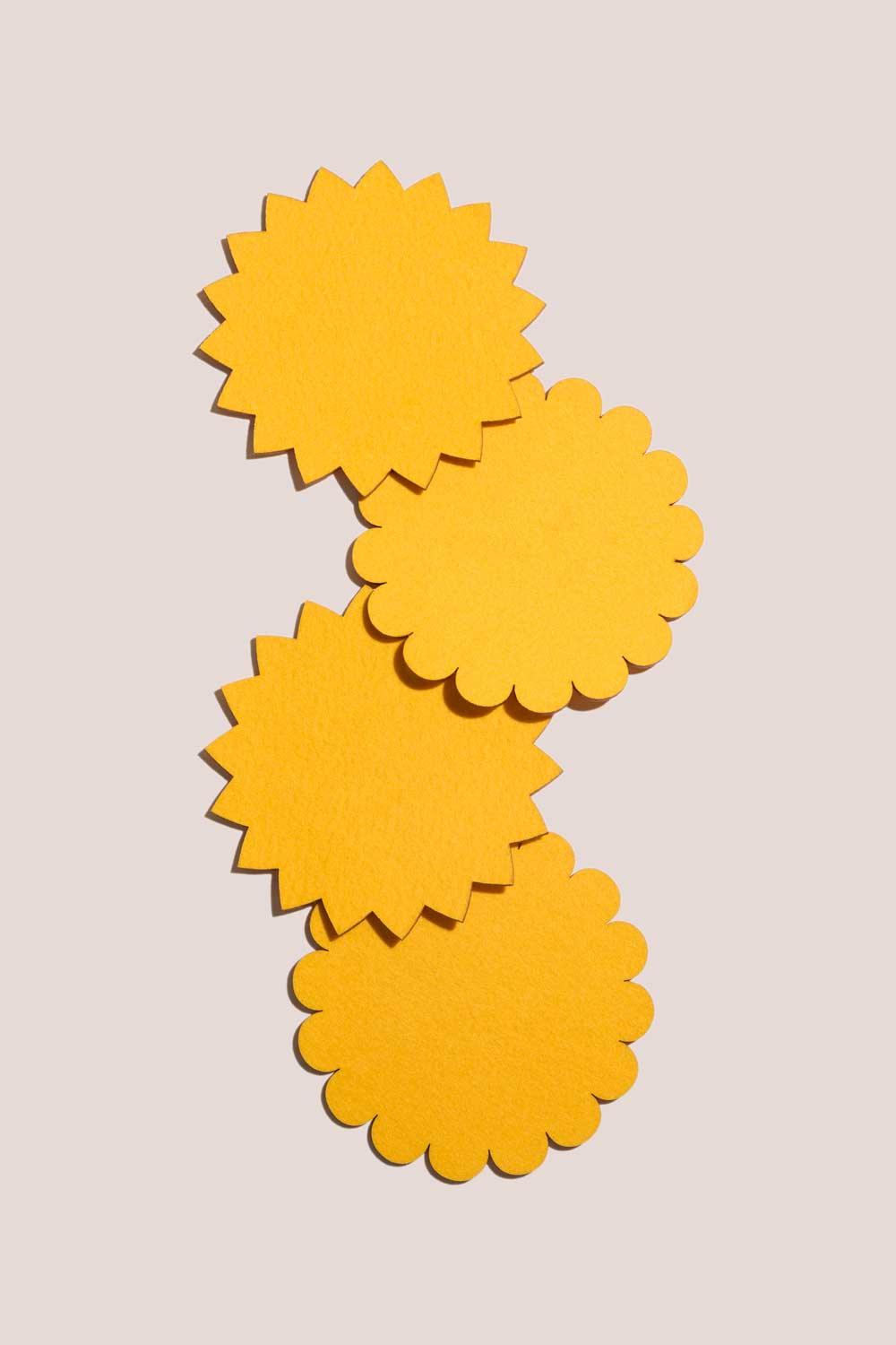 Sunburst Felt Cocktail Napkins | Set of 4 | Amazing Pinatas