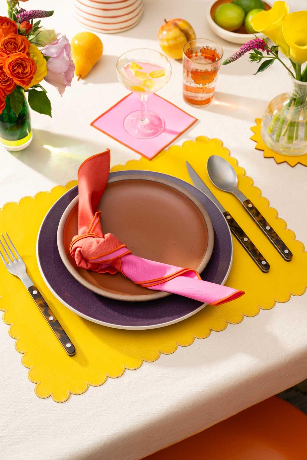 Sunburst Felt Cocktail Napkins | Set of 4 | Amazing Pinatas