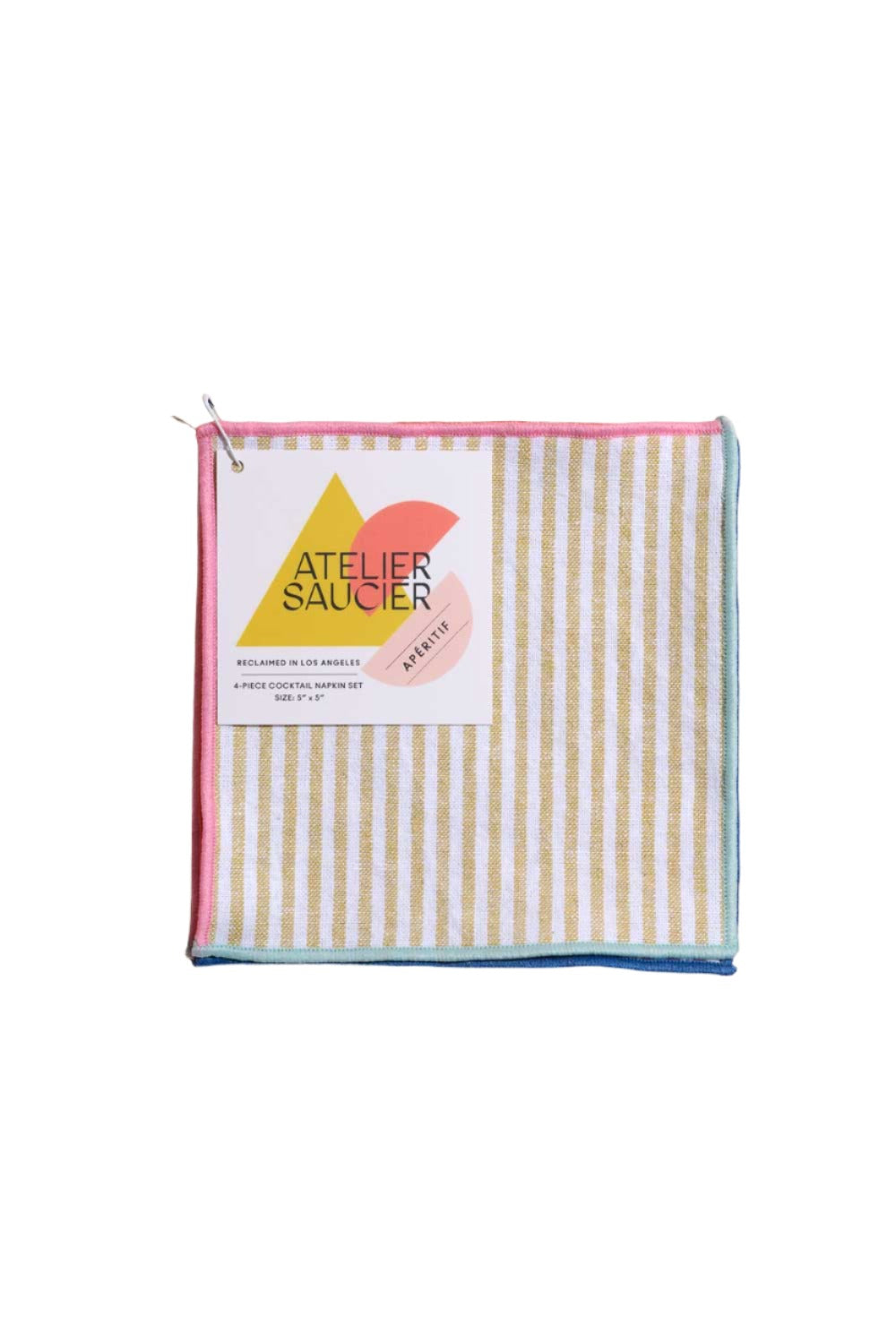 Carnival Stripe Cocktail Napkins | Set of 4