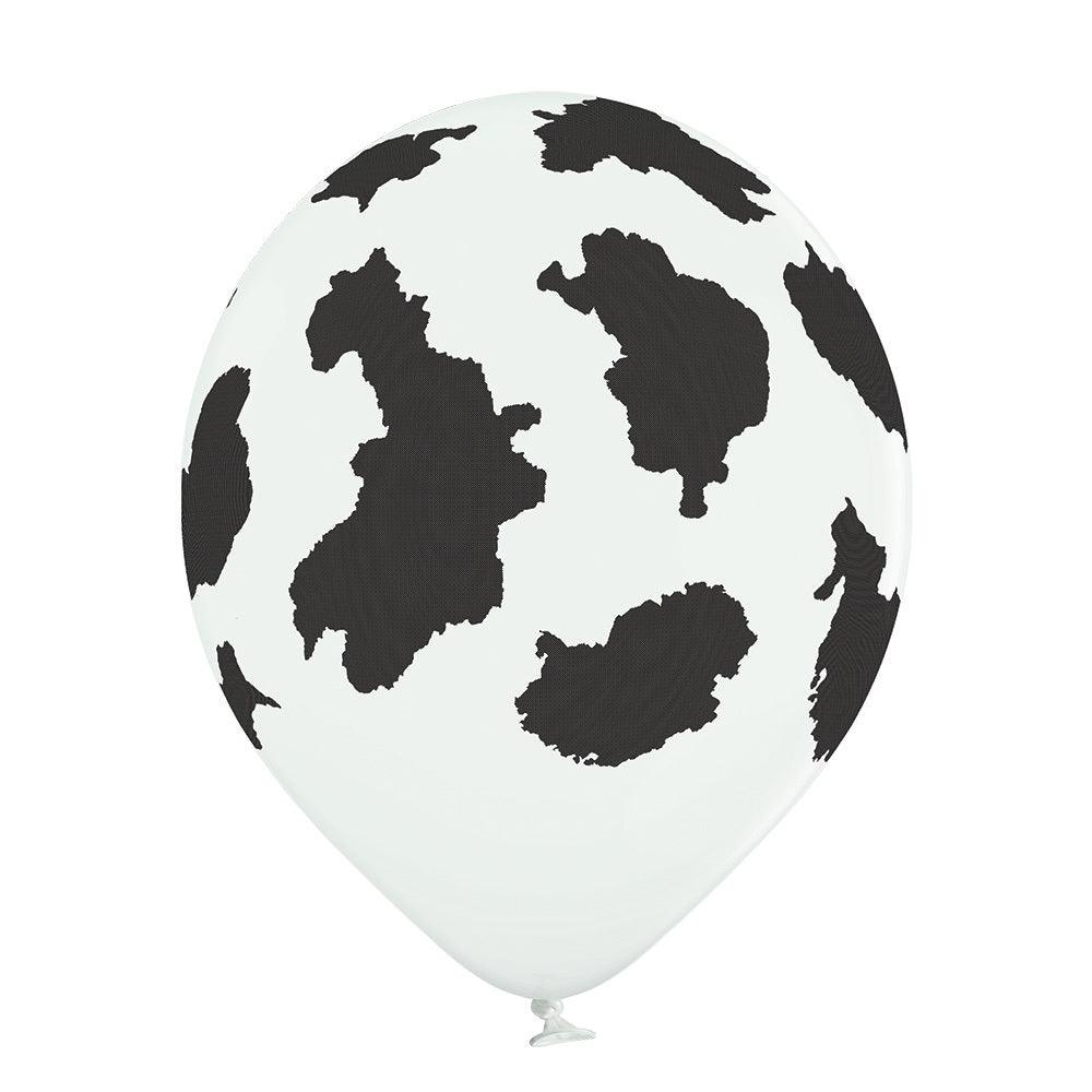 12" Ellie's Cow Print Latex Balloons (50 Count) | Amazing Pinatas 