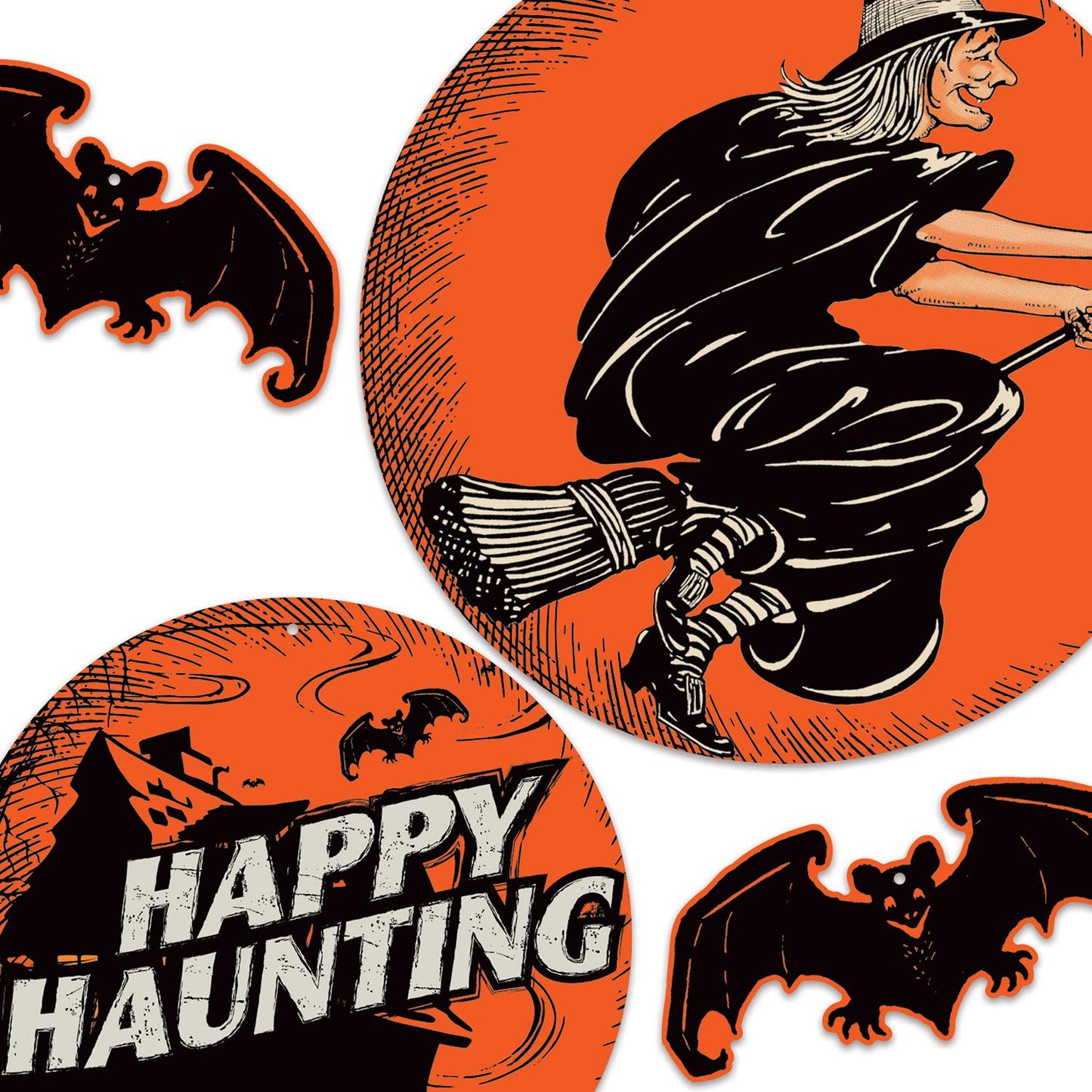 18.25 Inch Vintage Halloween Cutouts (4 per Package) | Amazing Pinatas 