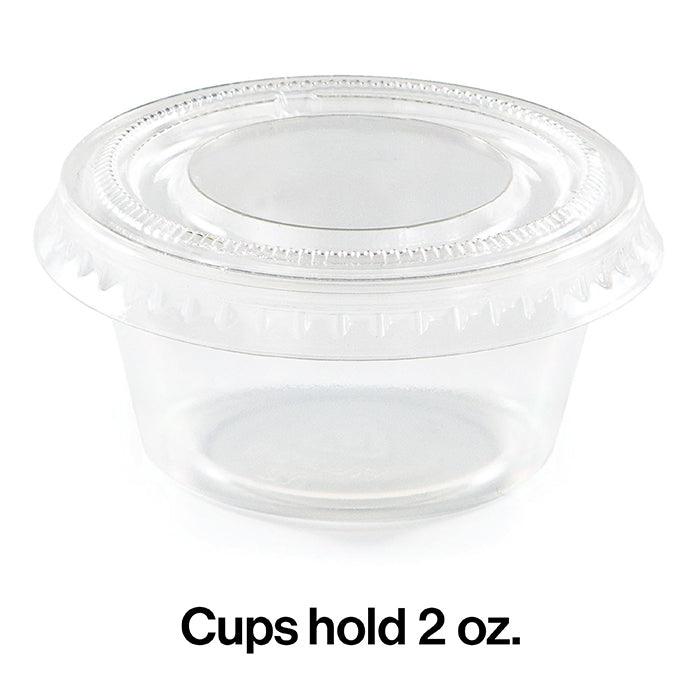 2 Oz Portion Cups, Clear With Lid, 24 ct | Amazing Pinatas 