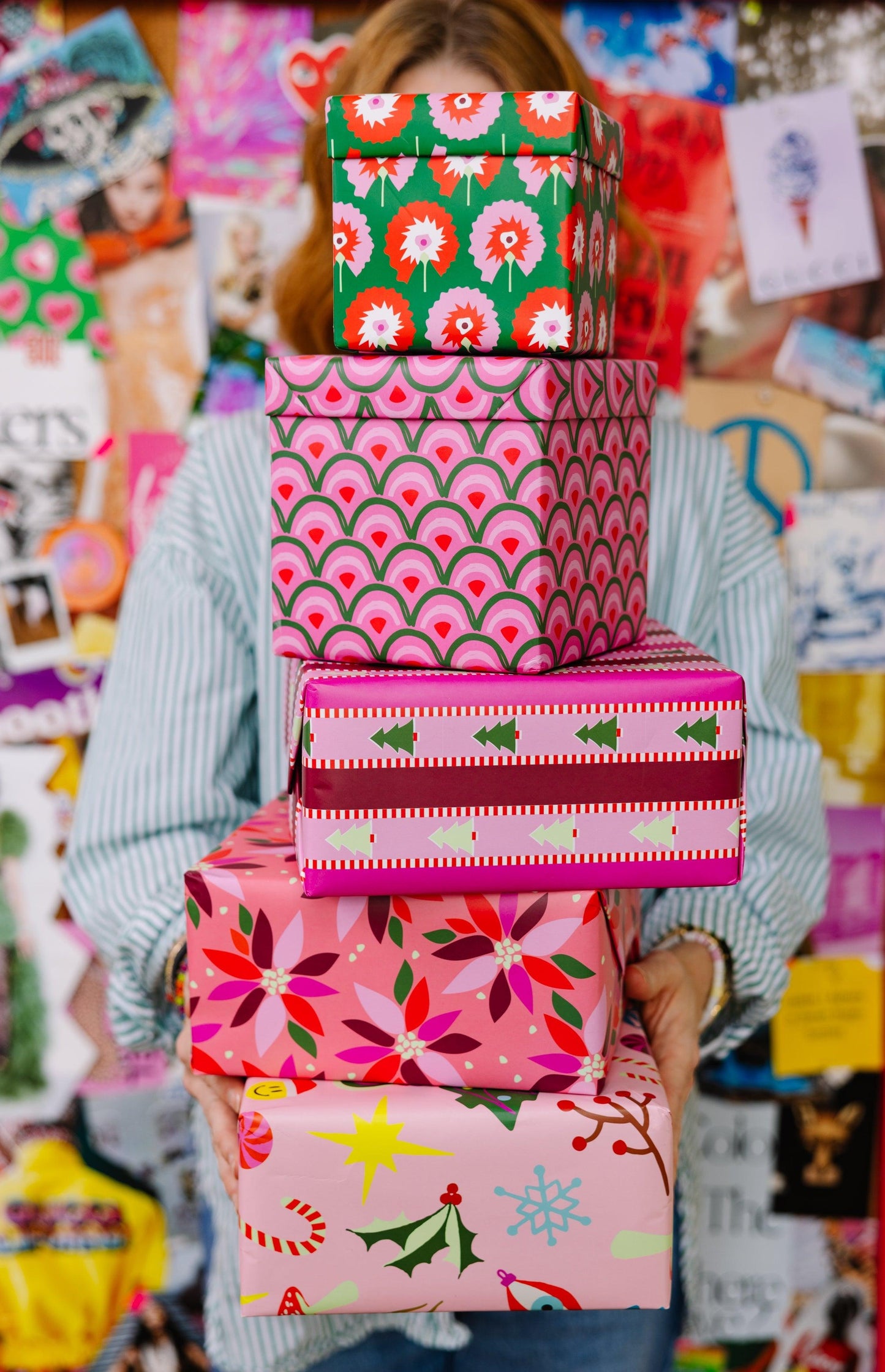 Wrapping Paper Sheets - Poinsettia