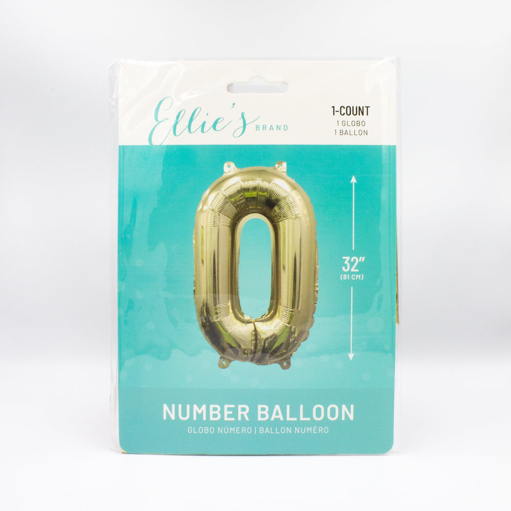 
                  
                    32" Ellie's Chrome Gold Mylar Number Balloons (1 Count) | Amazing Pinatas 
                  
                