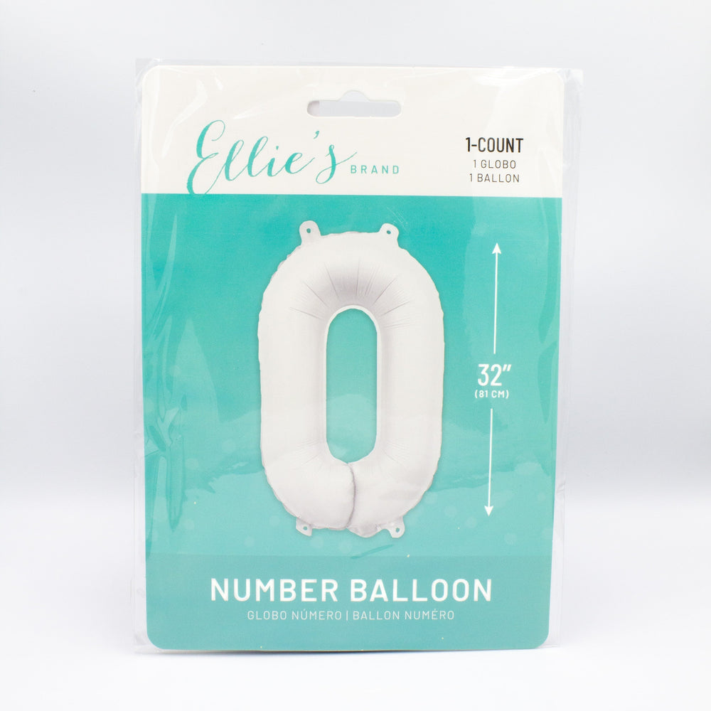 
                  
                    32" Ellie's White Mylar Number Balloons (1 Count) | Amazing Pinatas 
                  
                