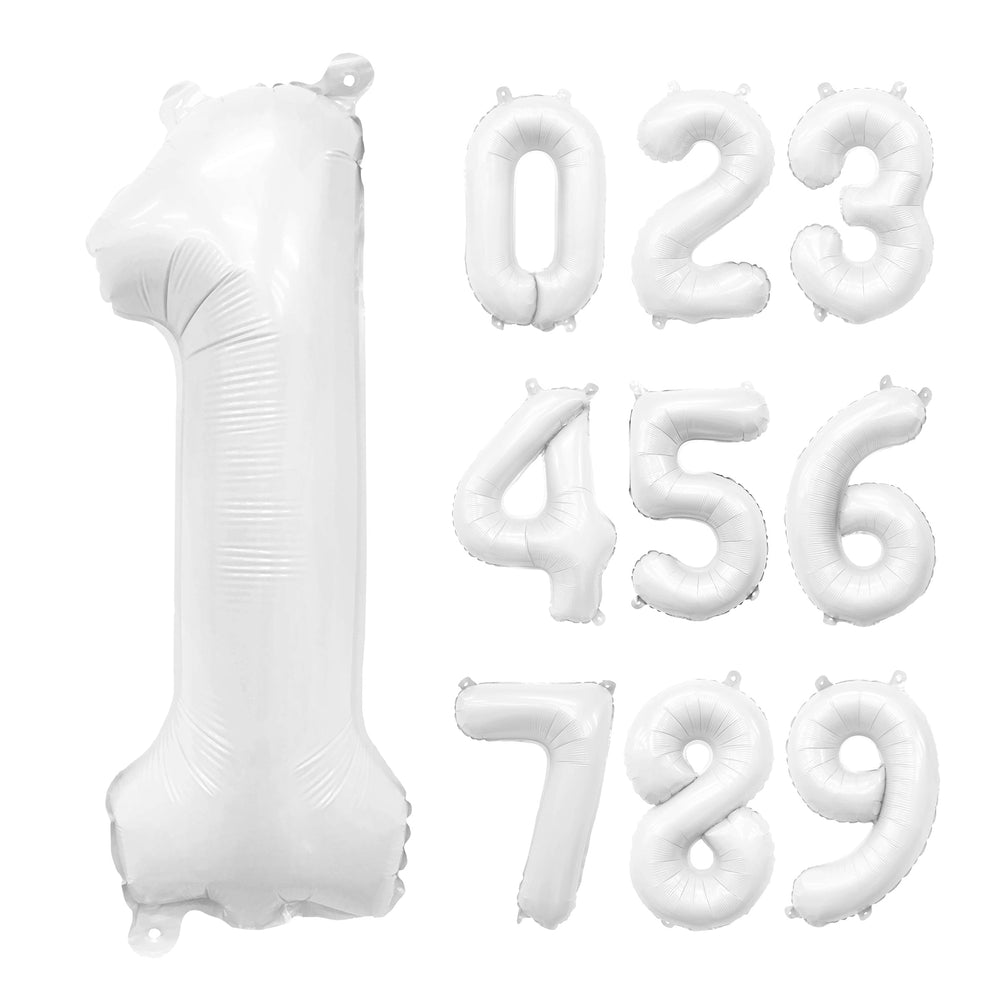 
                  
                    32" Ellie's White Mylar Number Balloons (1 Count) | Amazing Pinatas 
                  
                