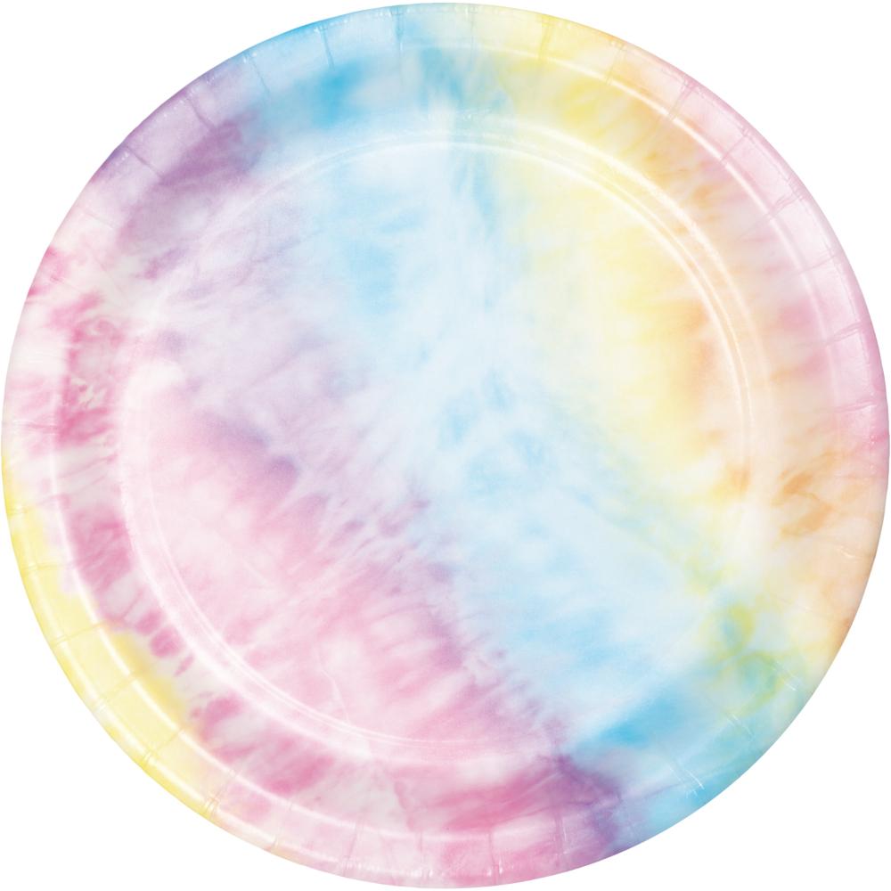 Tie Dye Party Dessert Plate (8/Pkg)