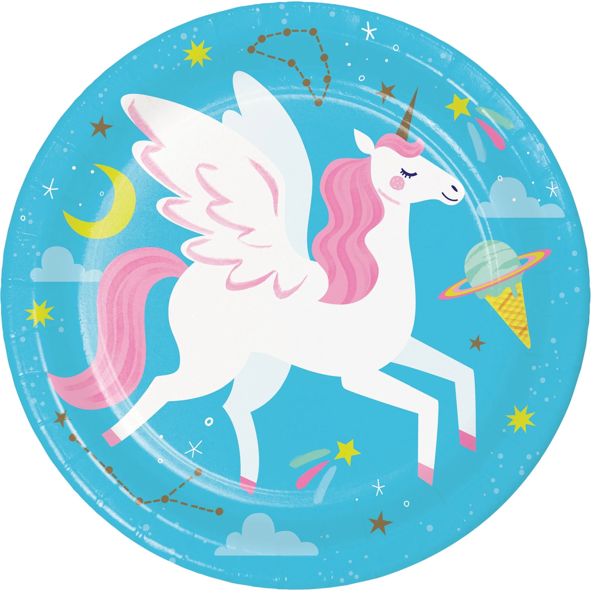 Unicorn Galaxy 7 Inch Dessert Plate (8/Pkg)