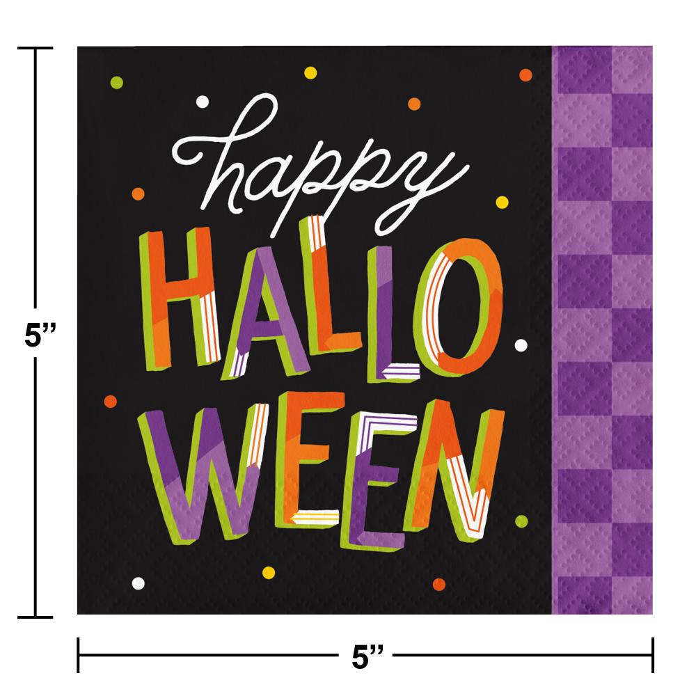 Retro Halloween Beverage Napkin (16 per Pkg)