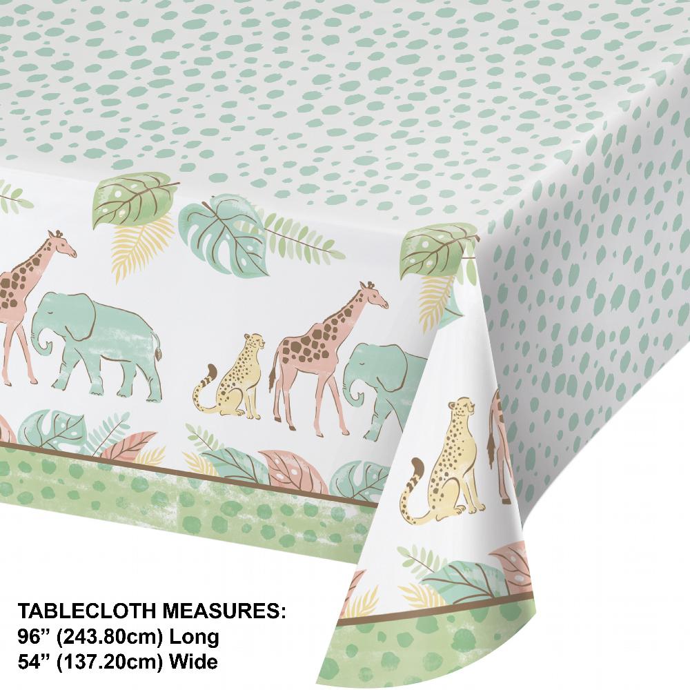 Safari Baby Tablecover, Paper 54"x 96" (1 per Pkg)