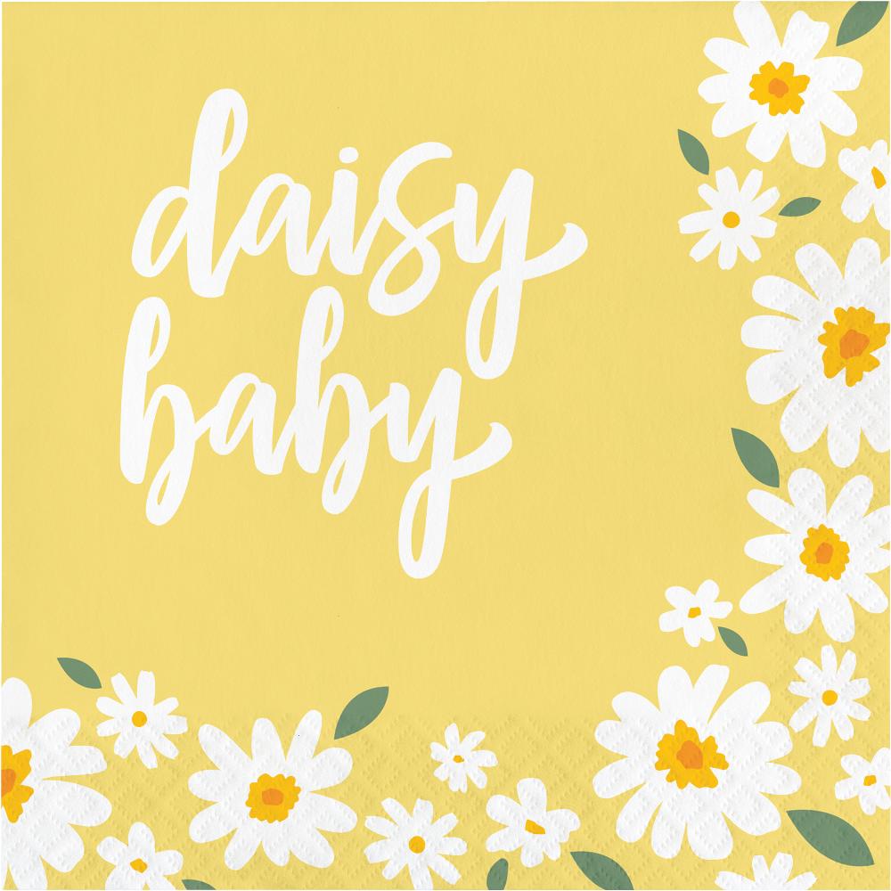 Sweet Daisy Lunch Napkin, Daisy Baby (16 per Pkg)