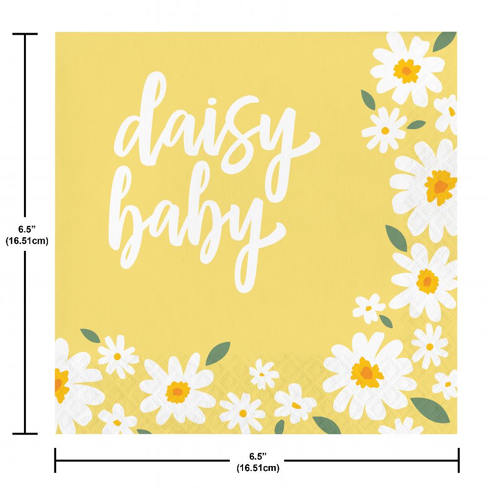 Sweet Daisy Lunch Napkin, Daisy Baby (16 per Pkg)