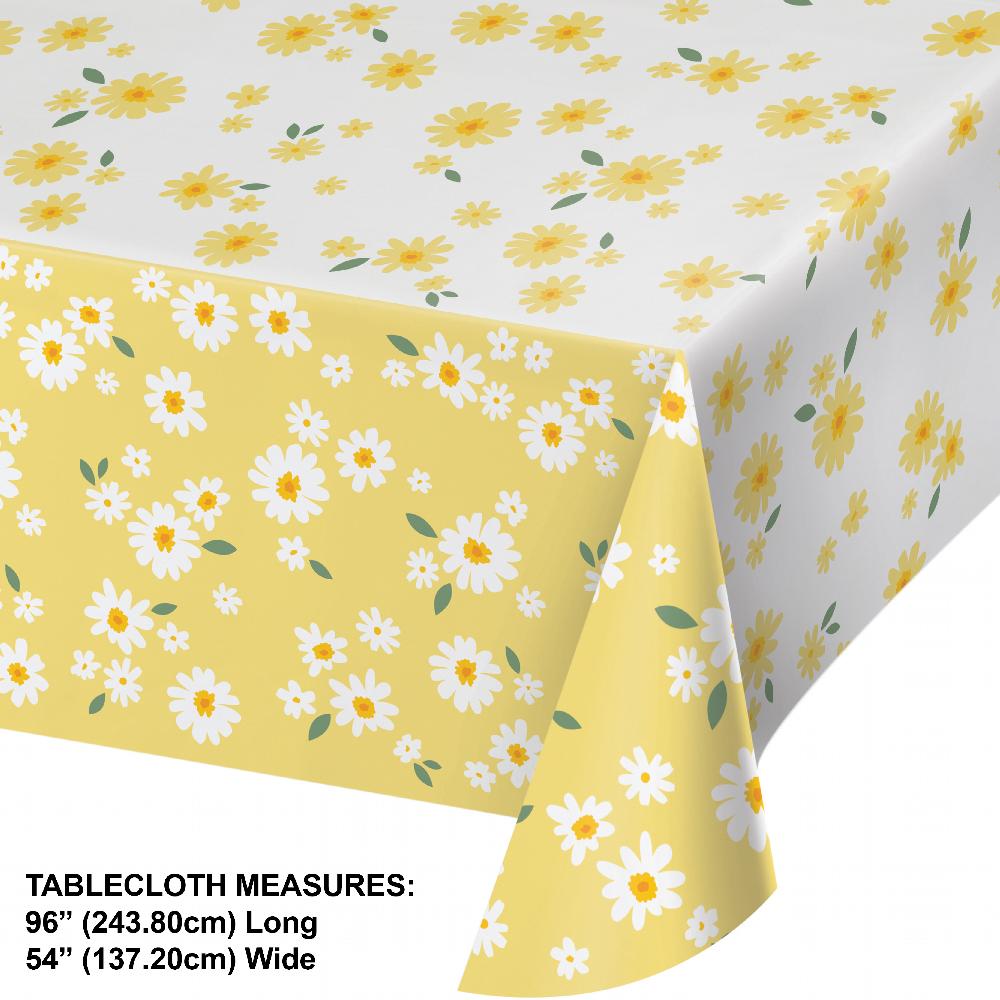 Sweet Daisy Tablecover, Paper 54"x 96" (1 per Pkg)