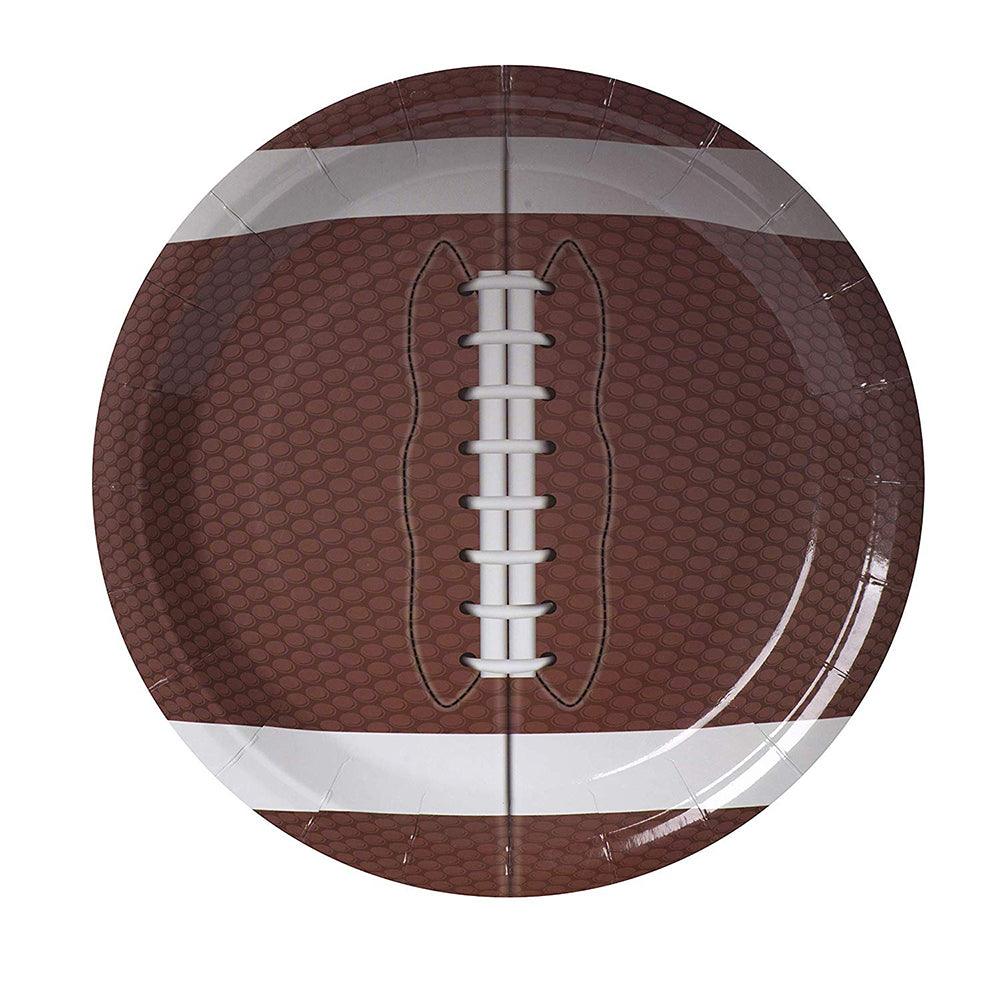 Football Themed 7" Disposable Round Paper Plates 100 Pack | Amazing Pinatas 