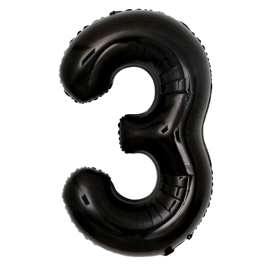 42" Ellie's Black Mylar Number Balloons (1 Count) | Amazing Pinatas 