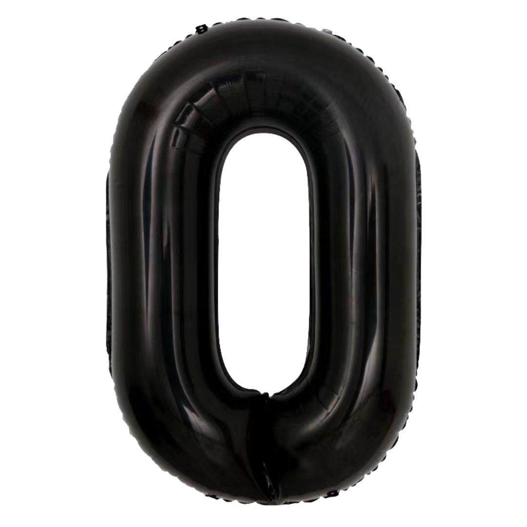 42" Ellie's Black Mylar Number Balloons (1 Count) | Amazing Pinatas 